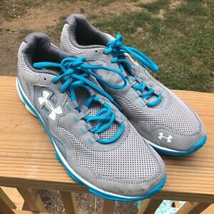 Under Armour 4D Foam Blue Gray Athletic Sneakers